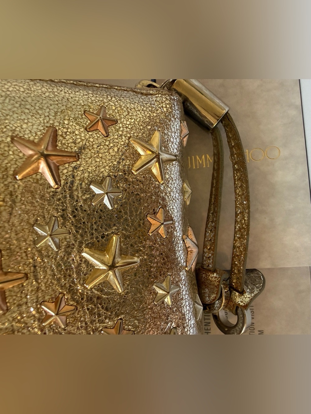 Jimmy Choo Metallic Star-Embellished Wallet- Silver Color / Silver-tone hardware - Picture 15 of 16
